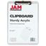 JAM Paper Plastic Clipboard, 9" x 12 1/2", Clear Thumbnail 2