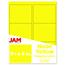 JAM Paper Shipping Address Labels, Large, 3 1/3" x 4", Neon Fluorescent Yellow, 120 Labels Thumbnail 1