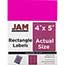 JAM Paper Shipping Address Labels, Extra Large, 4" x 5", Neon Pink, 4 Labels per Page/120 Labels Thumbnail 1