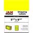 JAM Paper Shipping Labels, Half Page, 5 1/2" x 8 1/2" , Neon Yellow, 50 Labels Thumbnail 1