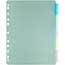 JAM Paper Plastic Index Tab Dividers, 5-Tab, 9 3/4" x 11 1/2", Multicolor Thumbnail 1