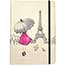 JAM Paper Hardcover Notebook with Elastic Band, 5 3/4" x 8 1/4", Eiffel Tower, 160 Lined Sheets Thumbnail 1