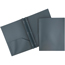JAM Paper Plastic 2 Pocket School POP Presentation Folders with Prong Clasp Fasteners, Grey, 6/PK Thumbnail 1