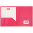 JAM Paper Plastic 2 Pocket School POP Presentation Folders, Pink, 6/PK Thumbnail 3