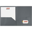 JAM Paper Plastic 2 Pocket School POP Presentation Folders, Gray, 6/PK Thumbnail 3