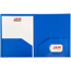 JAM Paper Plastic Heavy Duty 2 Pocket School Presentation Folders, Blue, 6/PK Thumbnail 3