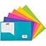 JAM Paper Heavy Duty Plastic 2 Pocket School Folder, Assorted Fashion Colors, 6/PK Thumbnail 1