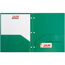 JAM Paper Plastic Heavy Duty 3 Hole Punch 2 Pocket School Presentation Folders, Green, 6/PK Thumbnail 3