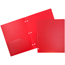 JAM Paper Plastic Heavy Duty 3 Hole Punch 2 Pocket School Presentation Folders, Red, 6/PK Thumbnail 1