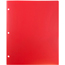 JAM Paper Plastic Heavy Duty 3 Hole Punch 2 Pocket School Presentation Folders, Red, 6/PK Thumbnail 5