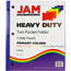 JAM Paper Plastic Heavy Duty 3 Hole Punch 2 Pocket School Presentation Folders, Assorted Primary Colors, 6/PK Thumbnail 3
