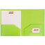 JAM Paper Plastic Heavy Duty 2 Pocket School Presentation Folders, Lime Green, 6/PK Thumbnail 3
