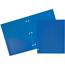 JAM Paper Plastic Heavy Duty 3 Hole Punch 2 Pocket School Presentation Folders, Blue, 6/PK Thumbnail 1