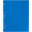 JAM Paper Plastic Heavy Duty 3 Hole Punch 2 Pocket School Presentation Folders, Blue, 6/PK Thumbnail 5
