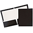 JAM Paper Laminated Two-Pocket Glossy Folders, Black, 50/BX Thumbnail 1