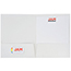 JAM Paper Laminated Two-Pocket Glossy Folders, White, 25/PK Thumbnail 3
