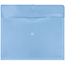 JAM Paper Plastic Envelopes with Button & String Tie Closure, Booklet, 12" x 18", Blue, 12/PK Thumbnail 2