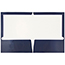 JAM Paper Laminated Two-Pocket Glossy Folders, Navy Blue, 100/BX Thumbnail 2