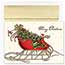 JAM Paper Christmas Holiday Cards Set with Envelopes, Peace and Joy Holiday Sleigh, 16 Card Set Thumbnail 1