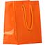 JAM Paper Glossy Gift Bags with Rope Handles, 8" x 4" x 10", Orange, 6/PK Thumbnail 1