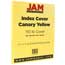 JAM Paper Vellum Bristol Index Cardstock, 8 1/2 x 11, 110lb Canary, 50/PK Thumbnail 1