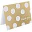 JAM Paper Thank You Card Set with Envelopes, 3.5" x 4.88", Gold Polka Dot, 10 Card Set Thumbnail 4