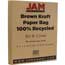 JAM Paper Matte Cardstock, 60 lb, 8.5" x 11", Brown Kraft, 50 Sheet/Pack Thumbnail 1