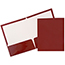 JAM Paper Laminated Two-Pocket Glossy Folders, Maroon Red, 100/BX Thumbnail 1