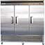 Bison Refrigeration Three Door Stainless Steel Reach-In Freezer Thumbnail 1