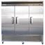 Bison Refrigeration Reach-In Freezer, Three-Section,  71.0 cu. ft., Stainless Steel Thumbnail 1