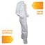 KleenGuard A40 Liquid/Particle Protection Coveralls, REFLEX Design, Zip Front, Elastic Back, White, XL, 25 Coveralls/Carton Thumbnail 4