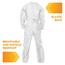 KleenGuard™ A20 Breathable Particle Protection Coveralls, Zip Front, Elastic Wrists/Ankles/Back, White, 2-XL, 24 Coveralls/Case Thumbnail 3