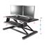 Kantek Electric Sit to Stand Workstation - Up to 24" Screen Support - 60 lb Load Capacity - Desktop - Black Thumbnail 4
