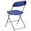 Flash Furniture HERCULES Series 800 lb. Capacity Premium Blue Plastic Folding Chair Thumbnail 3