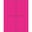 W.B. Mason Co. Rectangle Laser Labels, 3 in x 5 in, Fluorescent Pink, 4/Sheet, 100 Sheets/Case Thumbnail 1