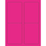 W.B. Mason Co. Rectangle Laser Labels, 3-1/2 in x 5 in, Fluorescent Pink, 4/Sheet, 100 Sheets/Case Thumbnail 1