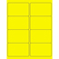 W.B. Mason Co. Rectangle Laser Labels, 4 in x 2-1/2 in, Fluorescent Yellow, 8/Sheet, 100 Sheets/Case Thumbnail 1