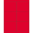 W.B. Mason Co. Rectangle Laser Labels, 4 in x 3-1/3 in, Fluorescent Red, 6/Sheet, 100 Sheets/Case Thumbnail 1