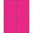 W.B. Mason Co. Rectangle Laser Labels, 4-1/4 in x 5-1/2 in, Fluorescent Pink, 4/Sheet, 100 Sheets/Case Thumbnail 1