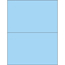W.B. Mason Co. Rectangle Laser Labels, 8-1/2 in x 5-1/2 in, Fluorescent Pastel Blue, 2/Sheet, 100 Sheets/Case Thumbnail 1