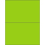 W.B. Mason Co. Rectangle Laser Labels, 8-1/2 in x 5-1/2 in, Fluorescent Green, 2/Sheet, 100 Sheets/Case Thumbnail 1