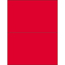 W.B. Mason Co. Rectangle Laser Labels, 8-1/2 in x 5-1/2 in, Fluorescent Red, 2/Sheet, 100 Sheets/Case Thumbnail 1