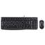 Logitech® MK120 Wired Desktop Set, Keyboard/Mouse, USB, Black Thumbnail 4