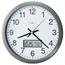 Howard Miller® Chronicle Wall Clock with LCD Inset, 14", Gray Thumbnail 1