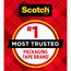 Scotch Sure Start Packaging Tape with Dispensers, 1.88 in x 800 in, Clear, 6/Pack Thumbnail 7