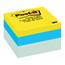 Post-it® Notes Cube, 3 in x 3 in, Blue Wave, 470 Sheets/Cube Thumbnail 1