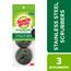 Scotch-Brite® Stainless Steel Scouring Pad, 2.5 in x 2.75 in, 8/Carton Thumbnail 2