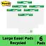 Post-it® Super Sticky Easel Pad, Recycled Paper, 25 in x 30 in, White, 30 Sheets/Pad, 6 Pads/Carton Thumbnail 2