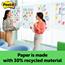 Post-it Recycled Super Sticky Easel Pad, Unruled, 25" x 30", White, 30 Sheets/Pad, 6 Pads/Carton Thumbnail 8