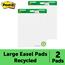 Post-it® Super Sticky Easel Pad, Recycled Paper, 25 in x 30 in, White, 30 Sheets/Pad, 2 Pads/Carton Thumbnail 2